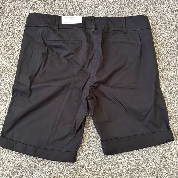 LOFT Bermuda Roll Short Black Neutral Summer Casual NWT 14 - Picture 4 of 7